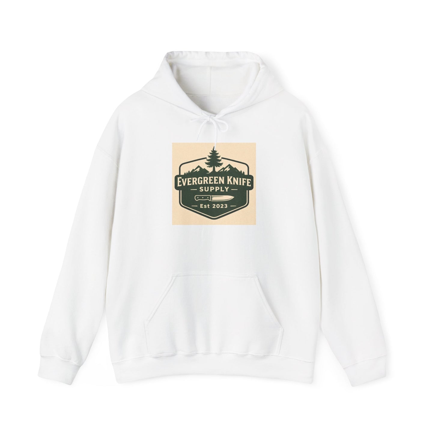 Evergreen Knife Supply Hoodie – Outdoor Camping Logo Sweatshirt