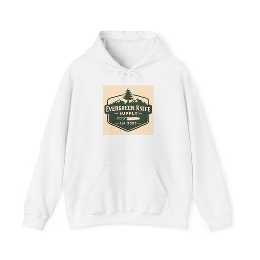 Evergreen Knife Supply Hoodie – Outdoor Camping Logo Sweatshirt