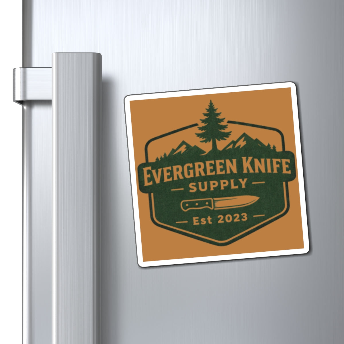 Outdoor Adventure Magnet for Knife Enthusiasts, Hiking Decor, Kitchen Accessories, Gift for Craftsmen, Rustic Home Decor