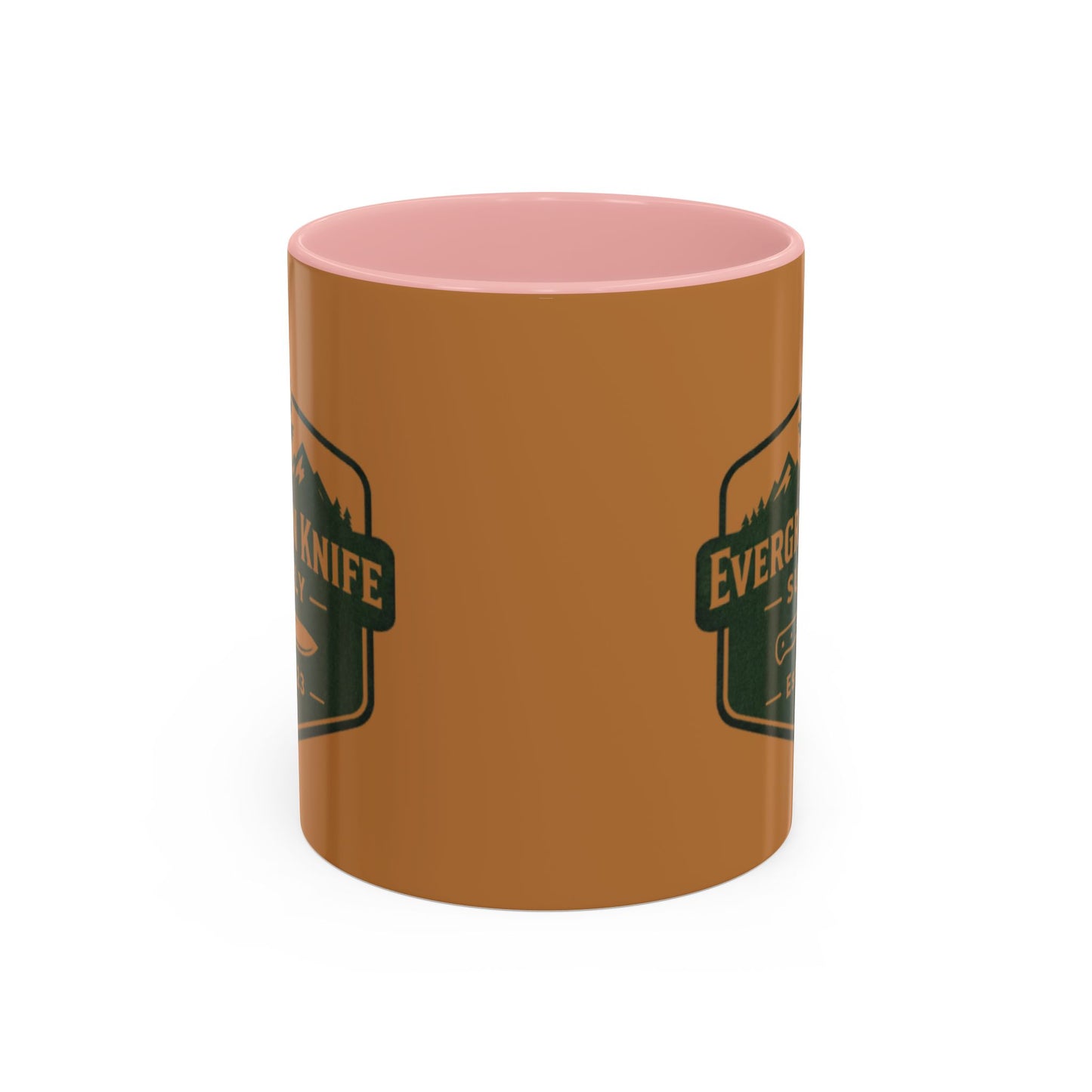 Evergreen Knife Supply Coffee Mug — Rustic Outdoor Logo Accent Mug