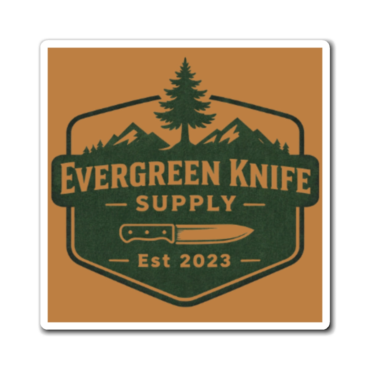 Outdoor Adventure Magnet for Knife Enthusiasts, Hiking Decor, Kitchen Accessories, Gift for Craftsmen, Rustic Home Decor