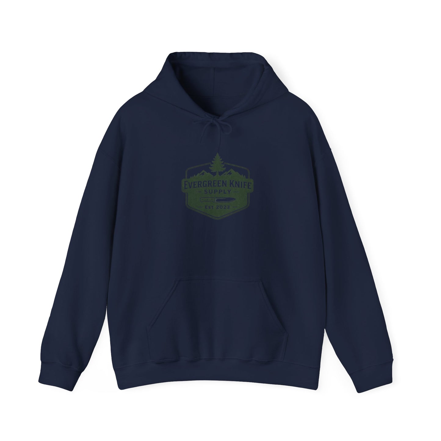 Evergreen Knife Supply Hoodie – Outdoor Camping Logo Sweatshirt