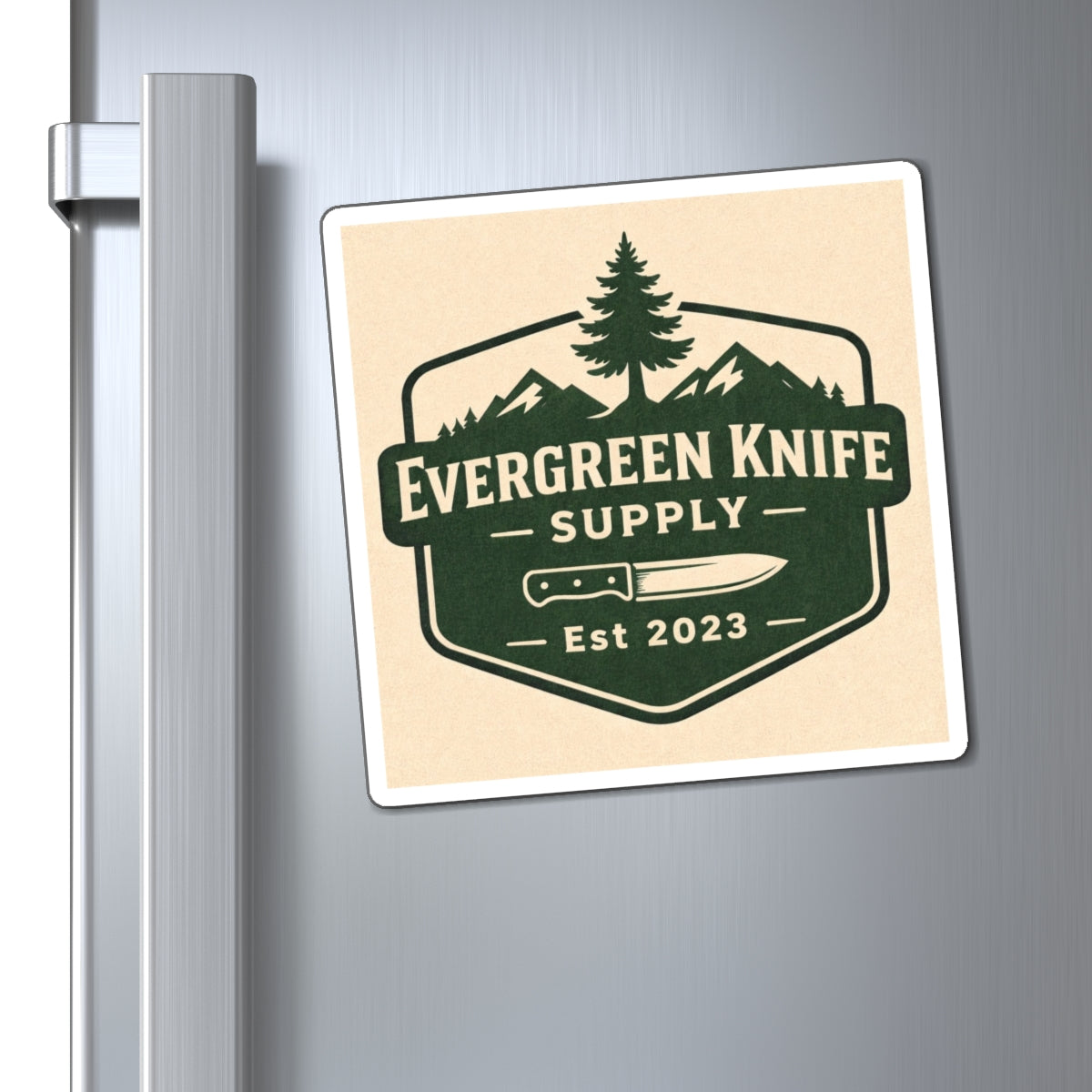 Outdoor Adventure Magnet for Knife Enthusiasts, Hiking Decor, Kitchen Accessories, Gift for Craftsmen, Rustic Home Decor