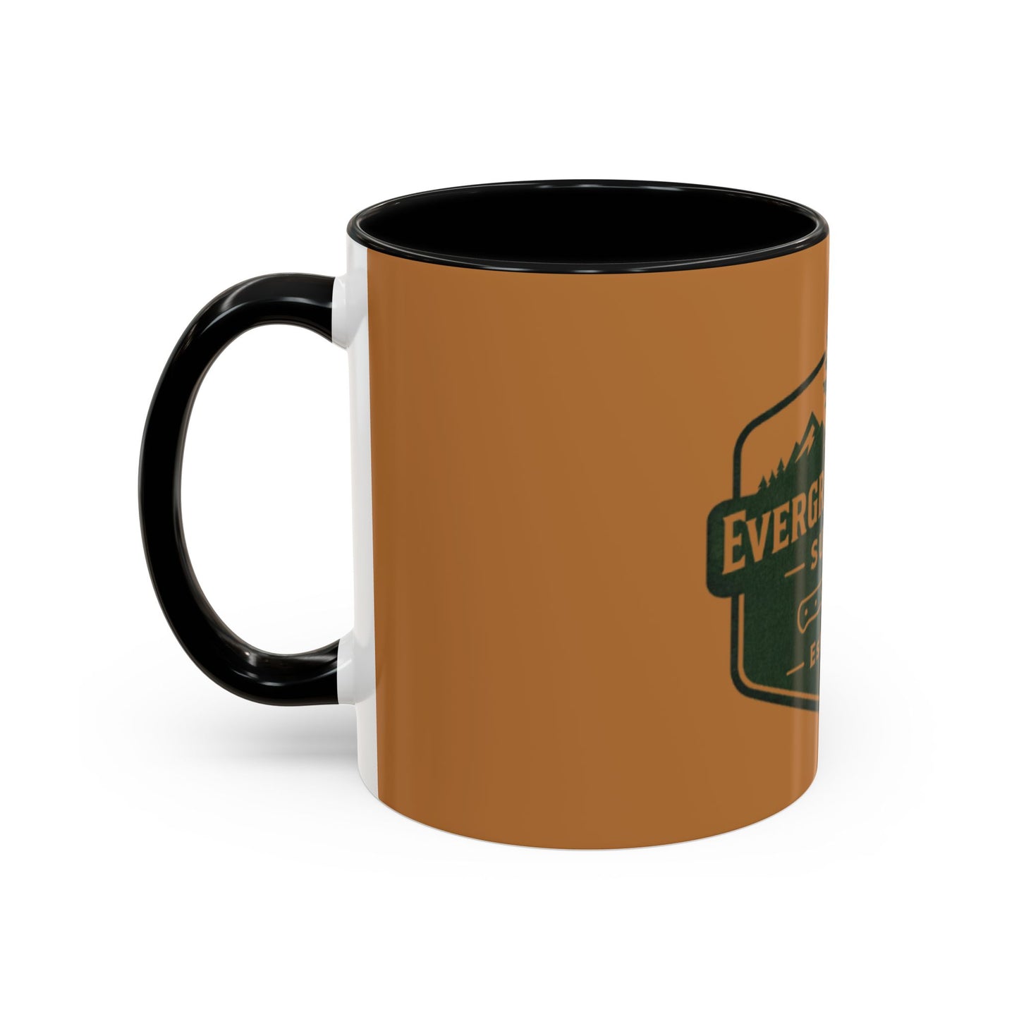 Evergreen Knife Supply Coffee Mug — Rustic Outdoor Camper 11/15oz Accent Mug