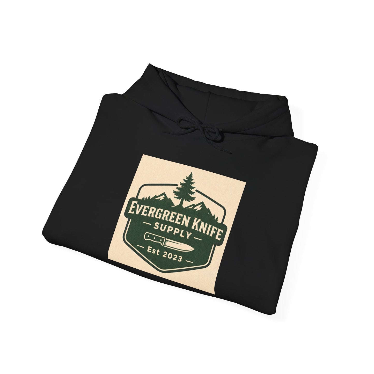 Evergreen Knife Supply Hoodie – Outdoor Camping Logo Sweatshirt