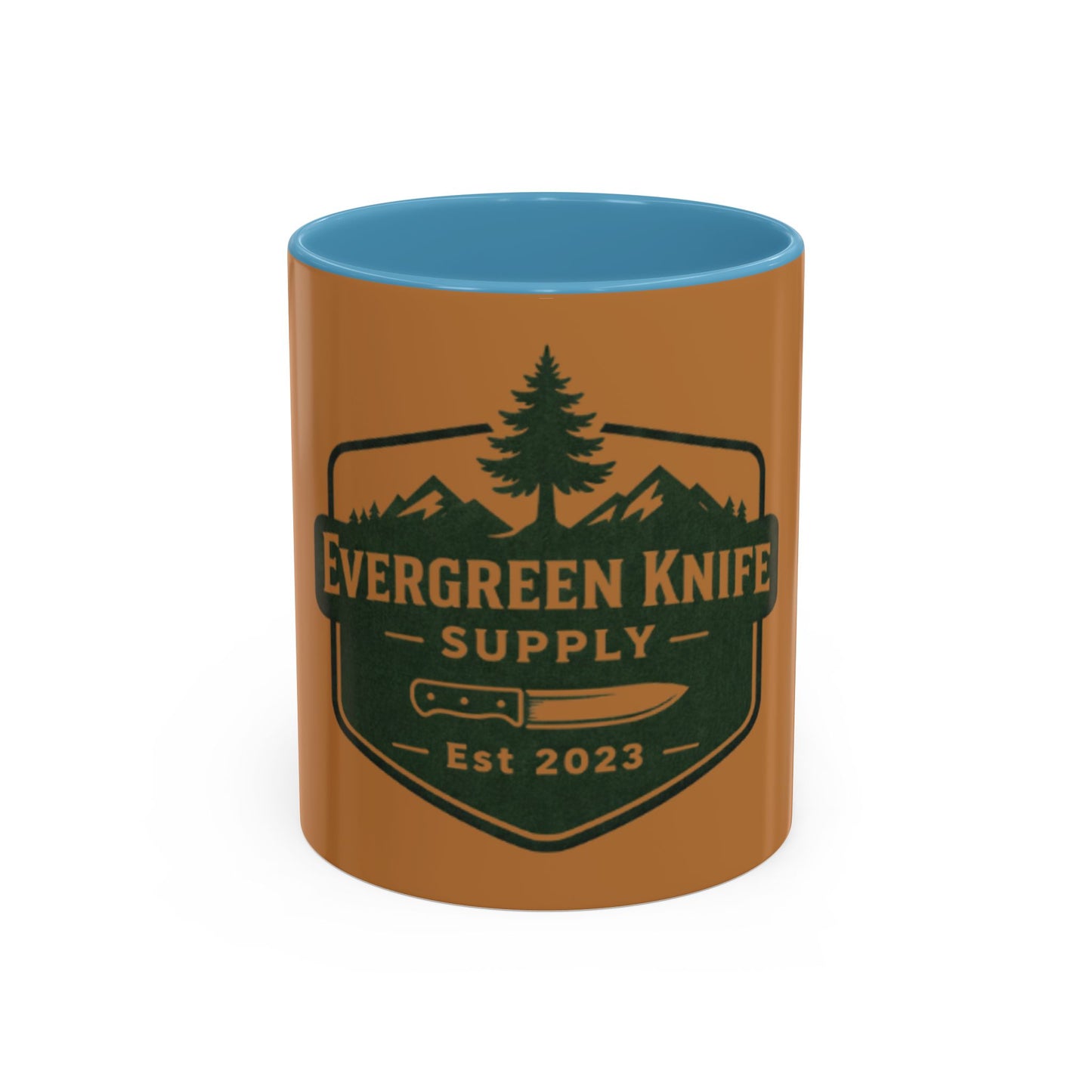 Evergreen Knife Supply Coffee Mug — Rustic Outdoor Camper 11/15oz Accent Mug