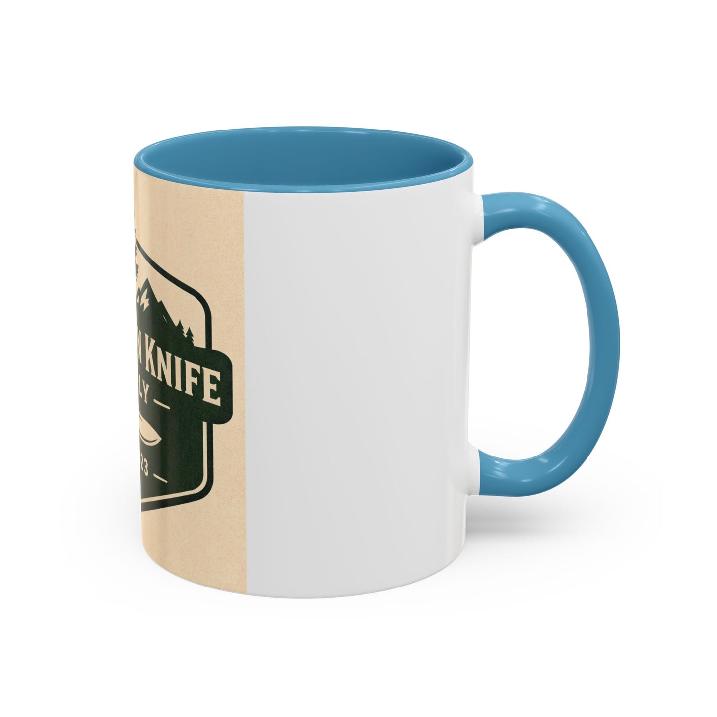 Evergreen Knife Supply Coffee Mug — Rustic Outdoor Logo Accent Mug