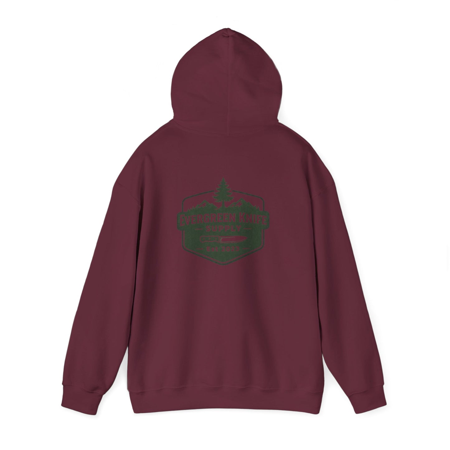 Evergreen Knife Supply Hoodie – Outdoor Camping Logo Sweatshirt