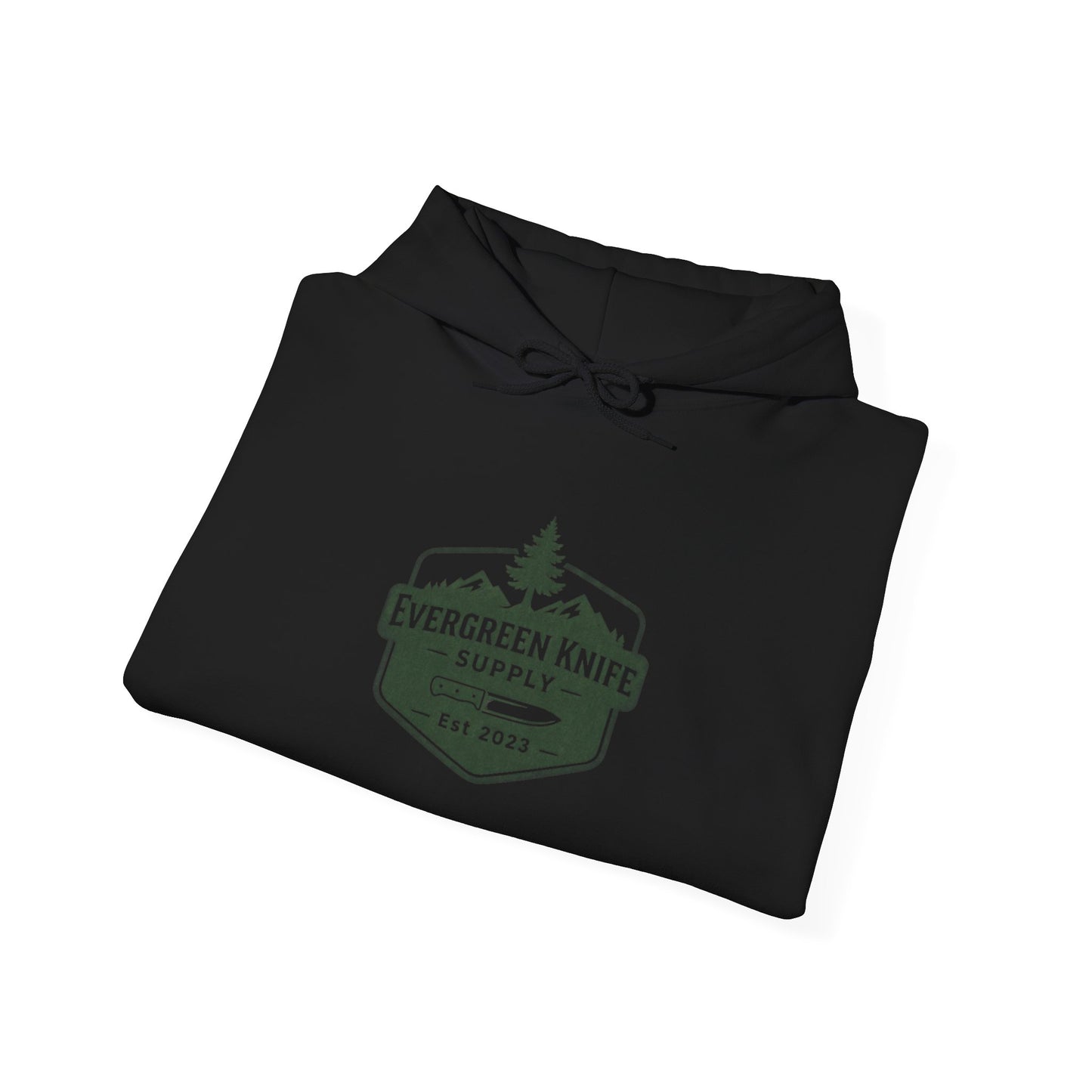 Evergreen Knife Supply Hoodie – Outdoor Camping Logo Sweatshirt