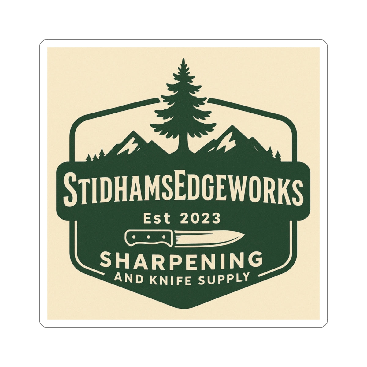 Outdoor Adventure Kiss-Cut Stickers, Rustic Decor, Hiking Gear, Knife Enthusiast Gift, Nature Lover Accessory