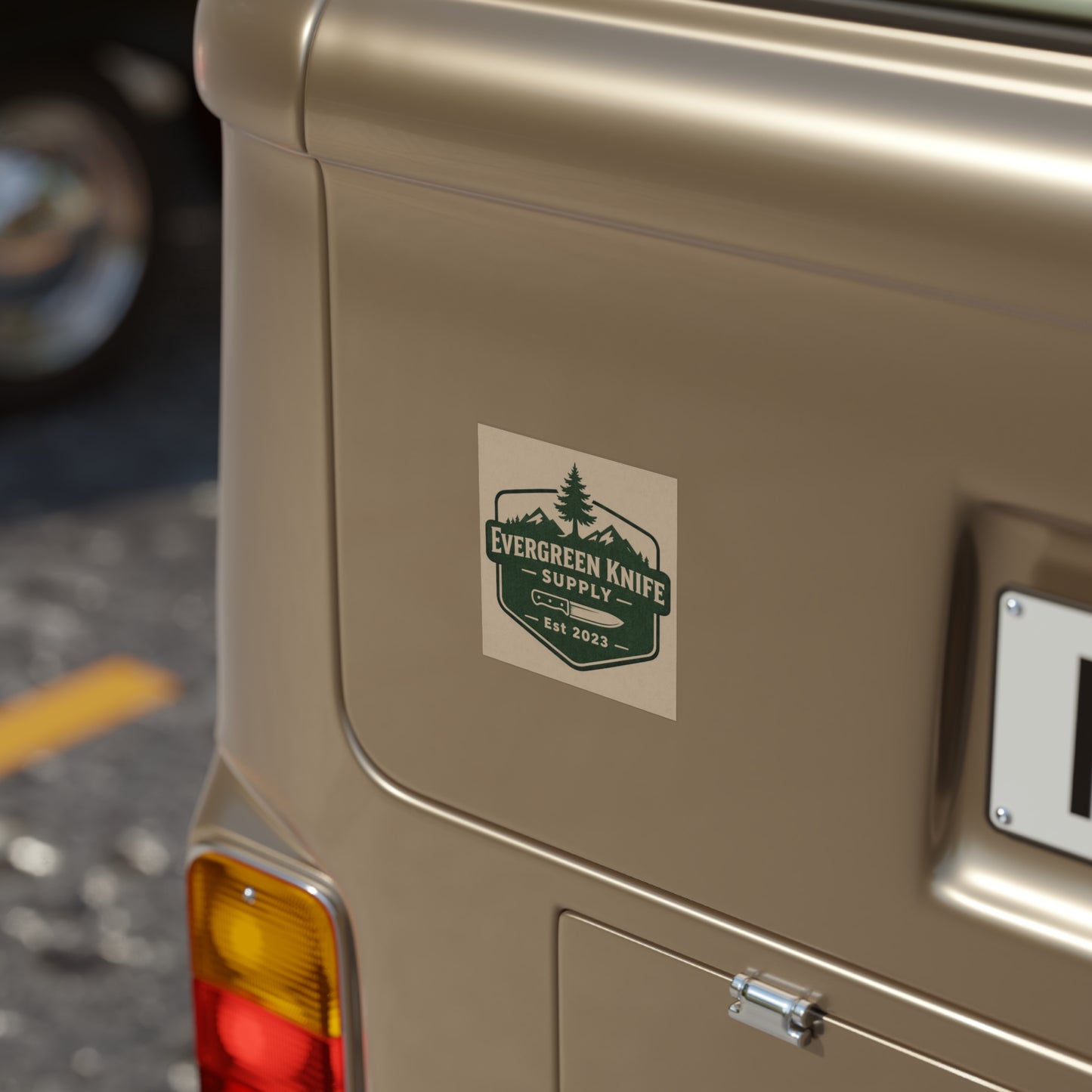 Transparent Outdoor Stickers, Square, 1pc