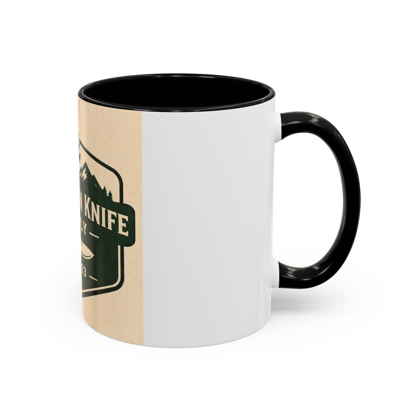 Evergreen Knife Supply Coffee Mug — Rustic Outdoor Logo Accent Mug