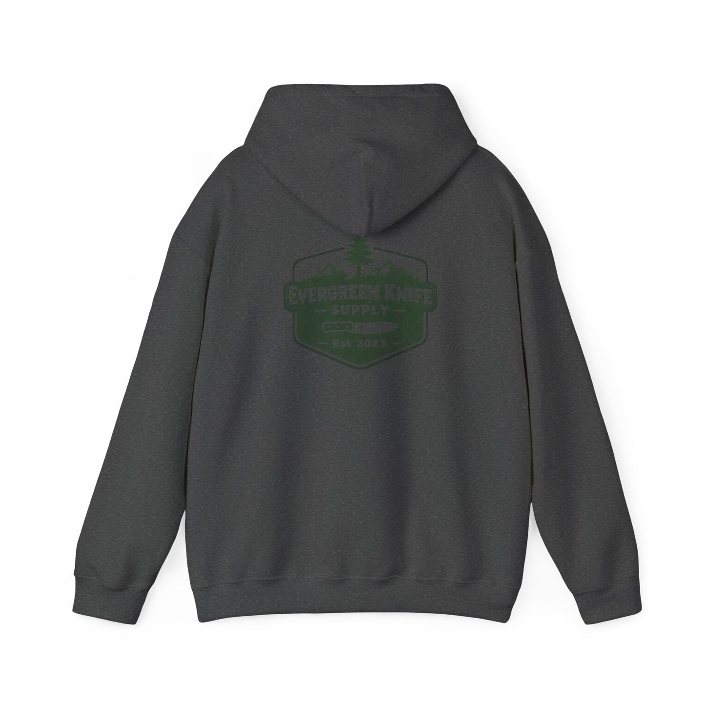 Evergreen Knife Supply Hoodie – Outdoor Camping Logo Sweatshirt