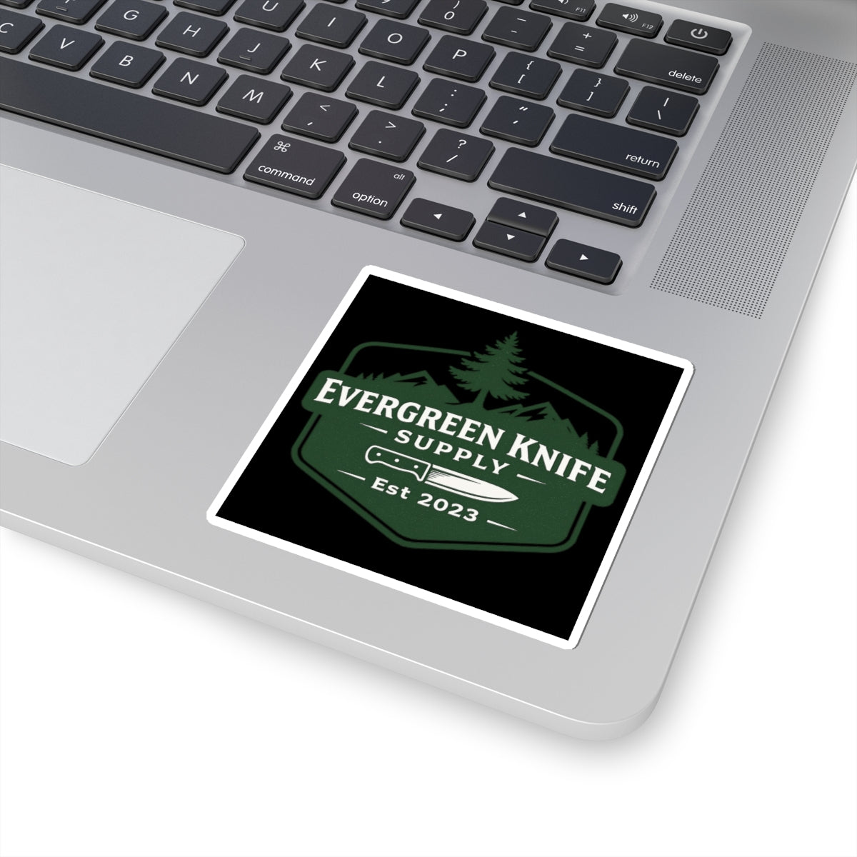 Evergreen Knife Supply Sticker — Outdoor Camping Knife Logo Kiss-Cut Sticker