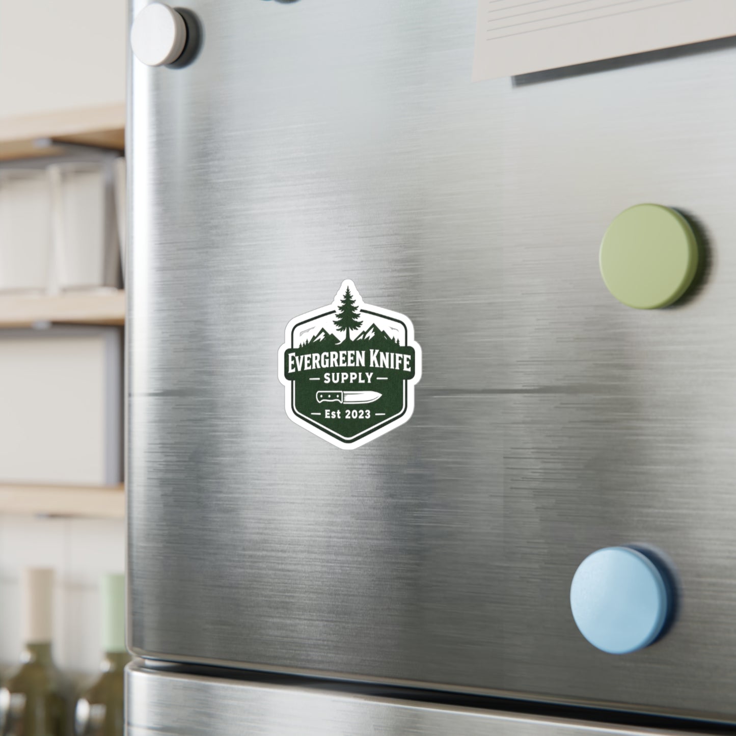 Evergreen Knife Supply Vinyl Sticker — Outdoor Knife Logo Decal (Kiss-Cut)