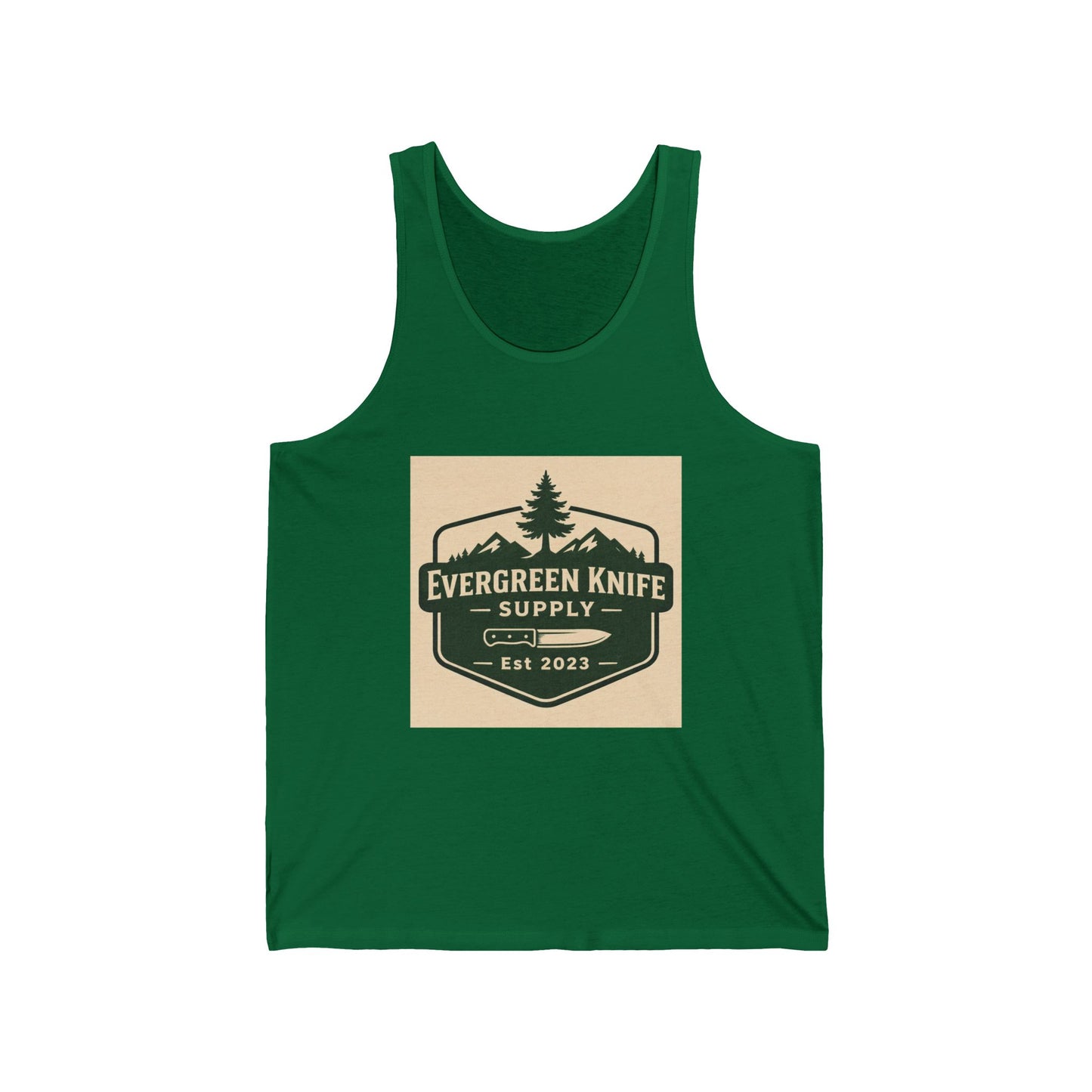 Evergreen Knife Supply Tank Top — Outdoor Camping Logo Vest