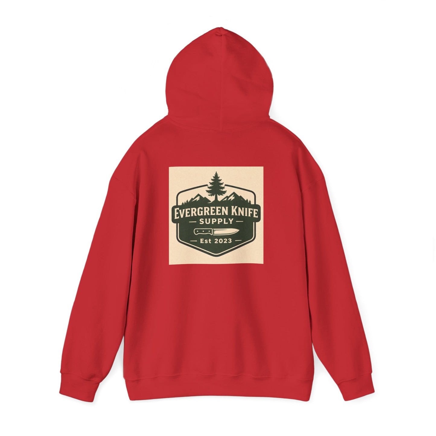 Evergreen Knife Supply Hoodie – Outdoor Camping Logo Sweatshirt