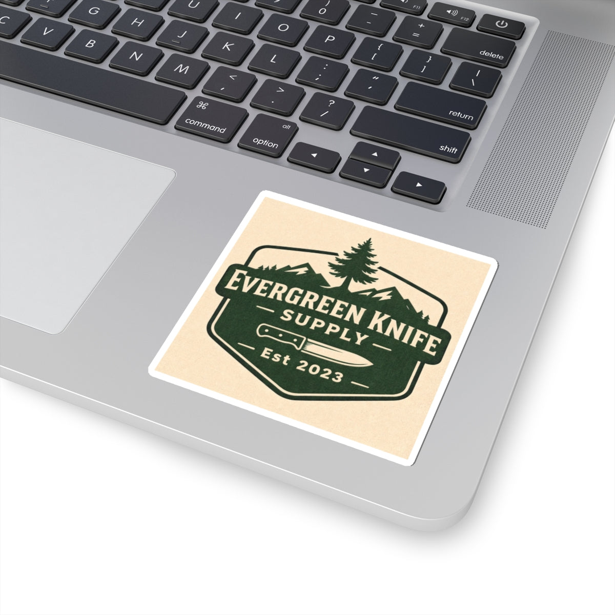 Evergreen Knife Supply Sticker — Outdoor Knife Logo Kiss-Cut Sticker (Est. 2023)