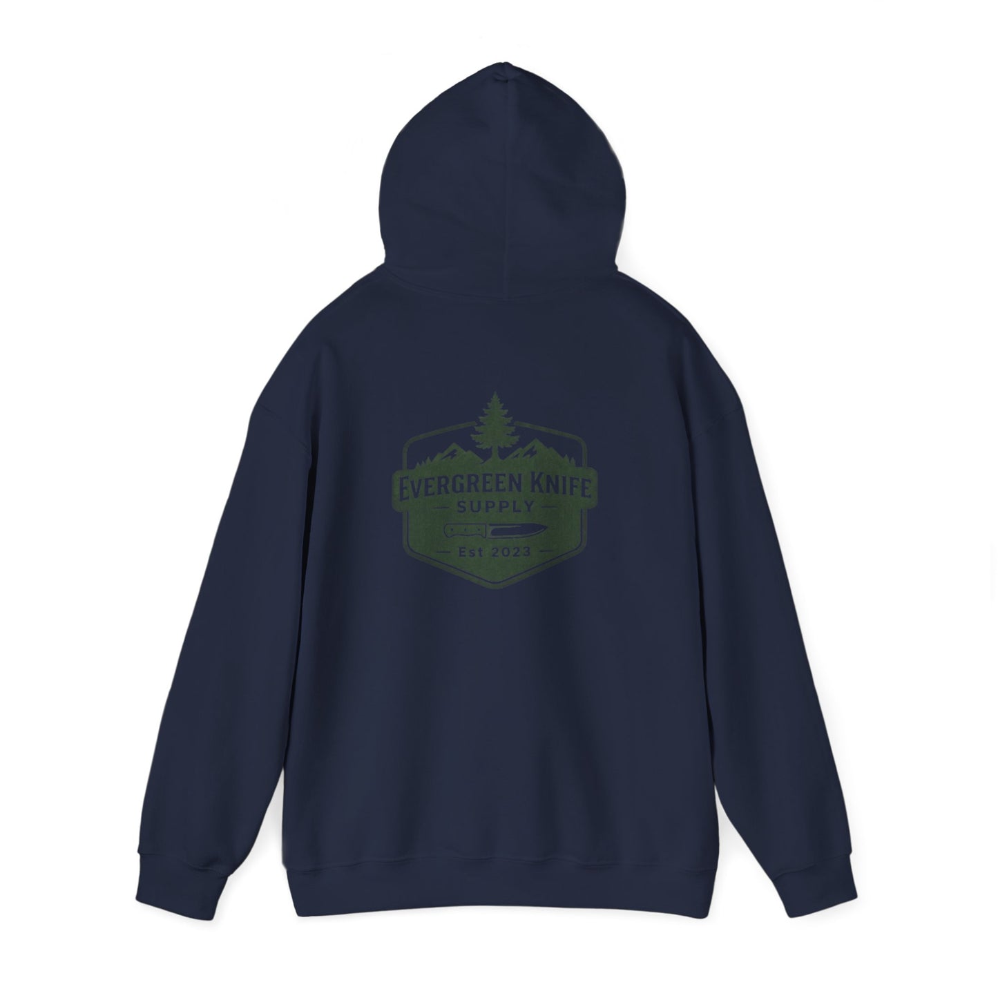 Evergreen Knife Supply Hoodie – Outdoor Camping Logo Sweatshirt