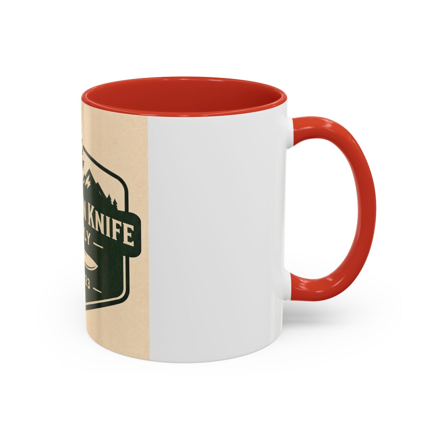 Evergreen Knife Supply Coffee Mug — Rustic Outdoor Logo Accent Mug