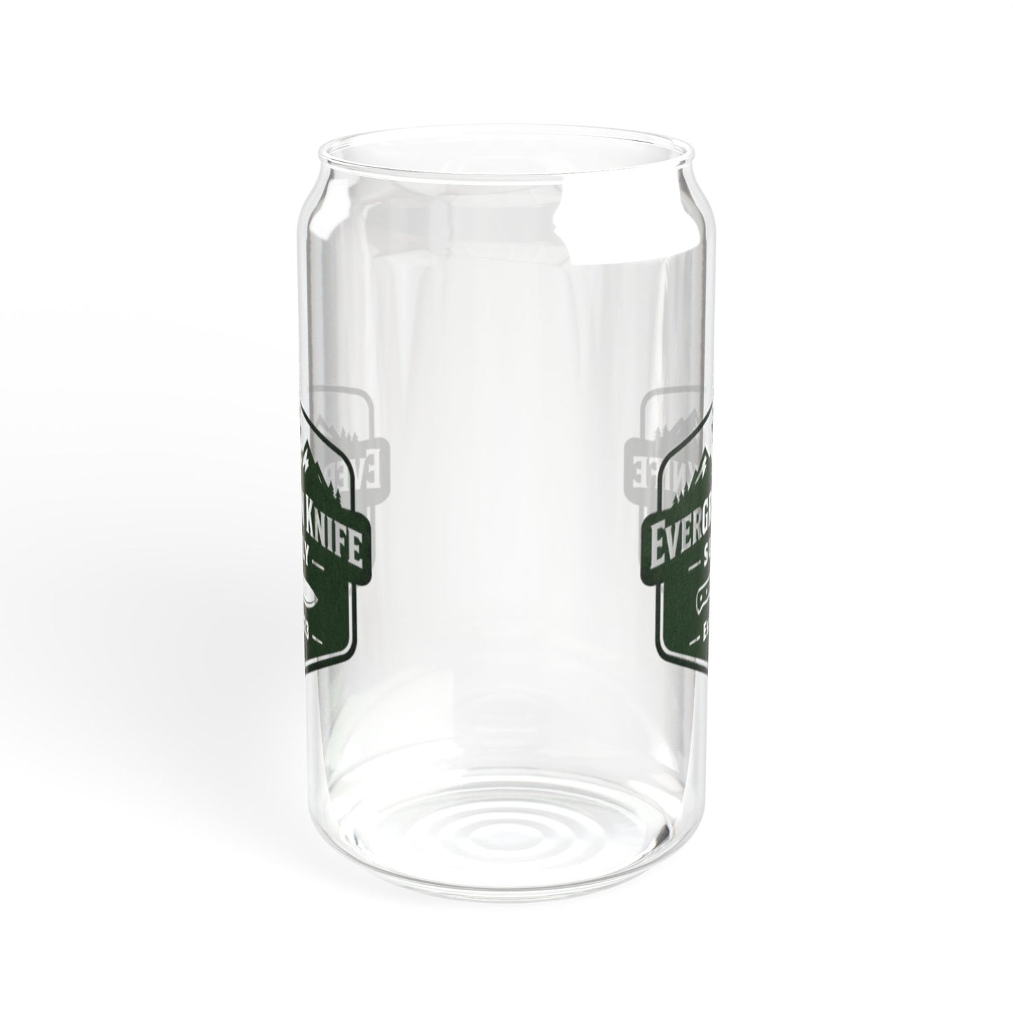 Evergreen Knife Supply 16oz Sipper Glass – Bamboo Lid Travel Tumbler