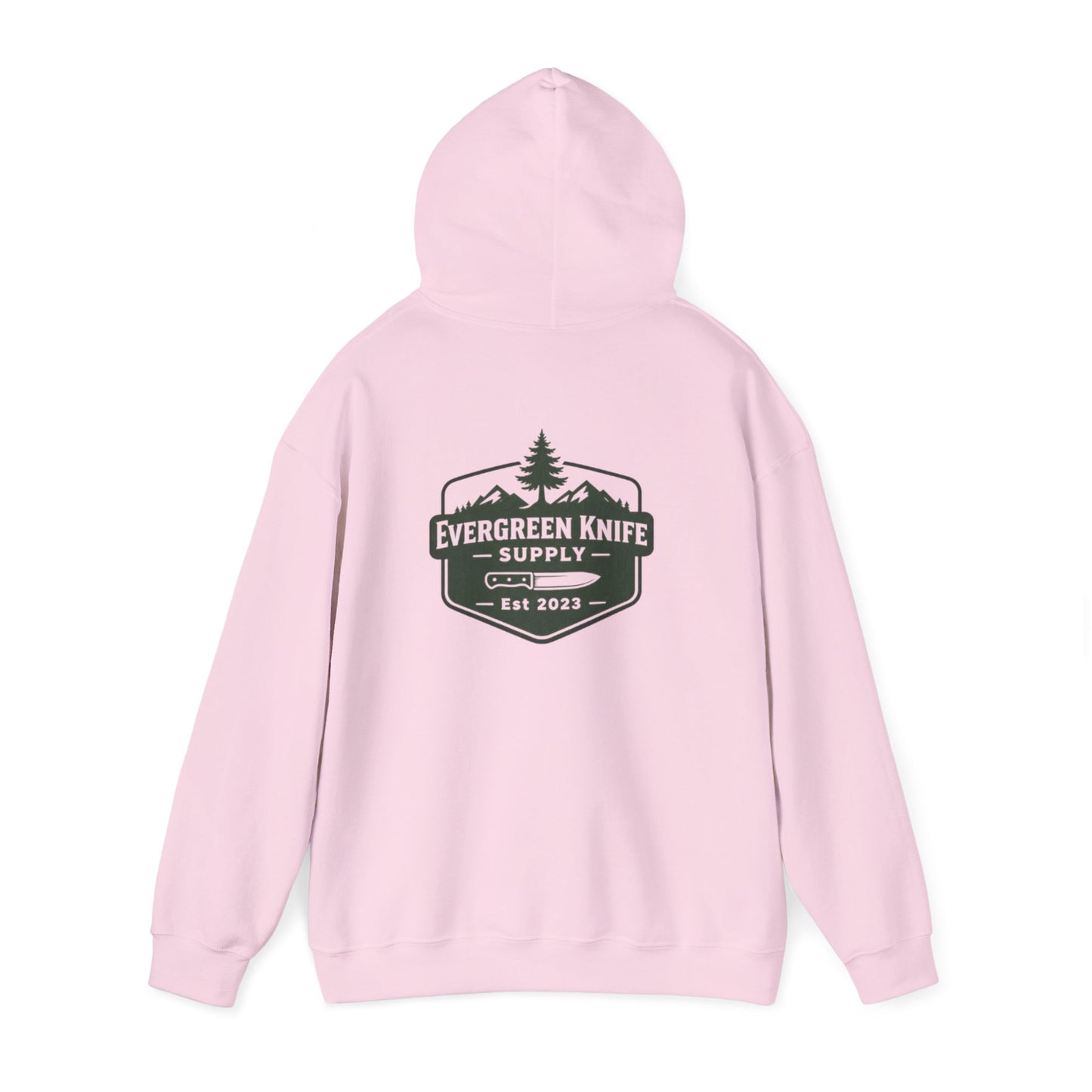 Evergreen Knife Supply Hoodie – Outdoor Camping Logo Sweatshirt