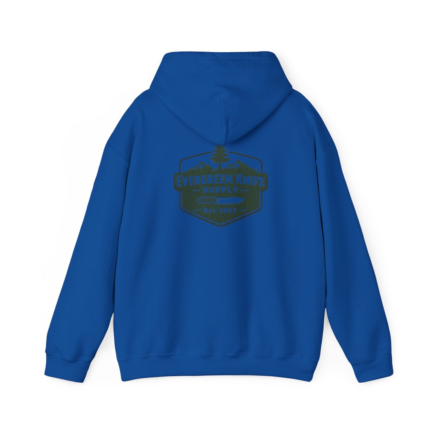 Evergreen Knife Supply Hoodie – Outdoor Camping Logo Sweatshirt