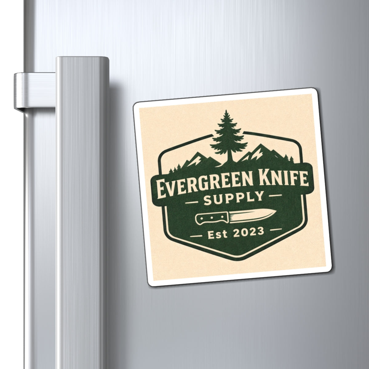Outdoor Adventure Magnet for Knife Enthusiasts, Hiking Decor, Kitchen Accessories, Gift for Craftsmen, Rustic Home Decor