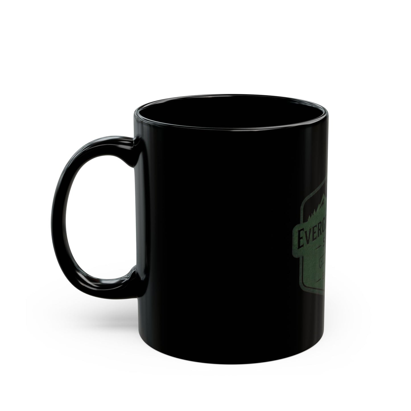 Evergreen Knife Supply Logo Mug — Black Coffee Cup (11oz, 15oz)
