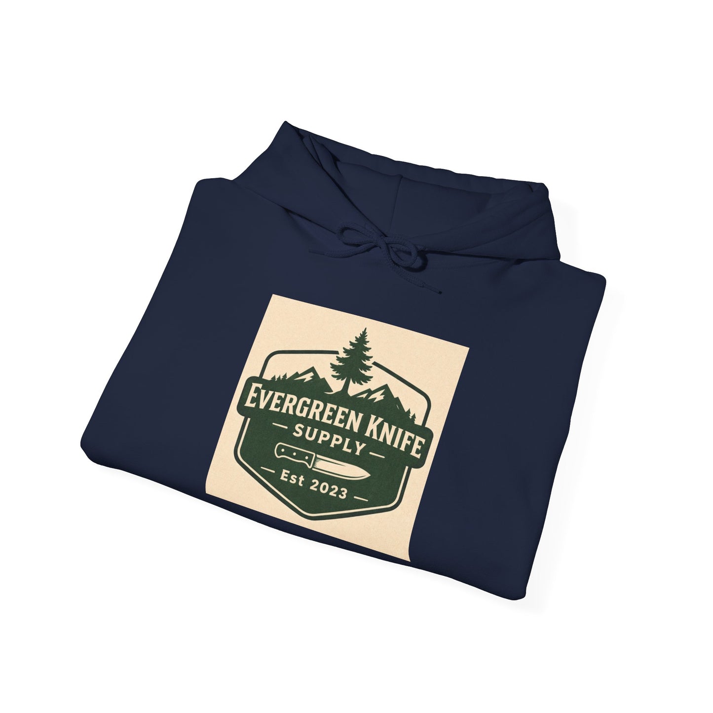 Evergreen Knife Supply Hoodie – Outdoor Camping Logo Sweatshirt