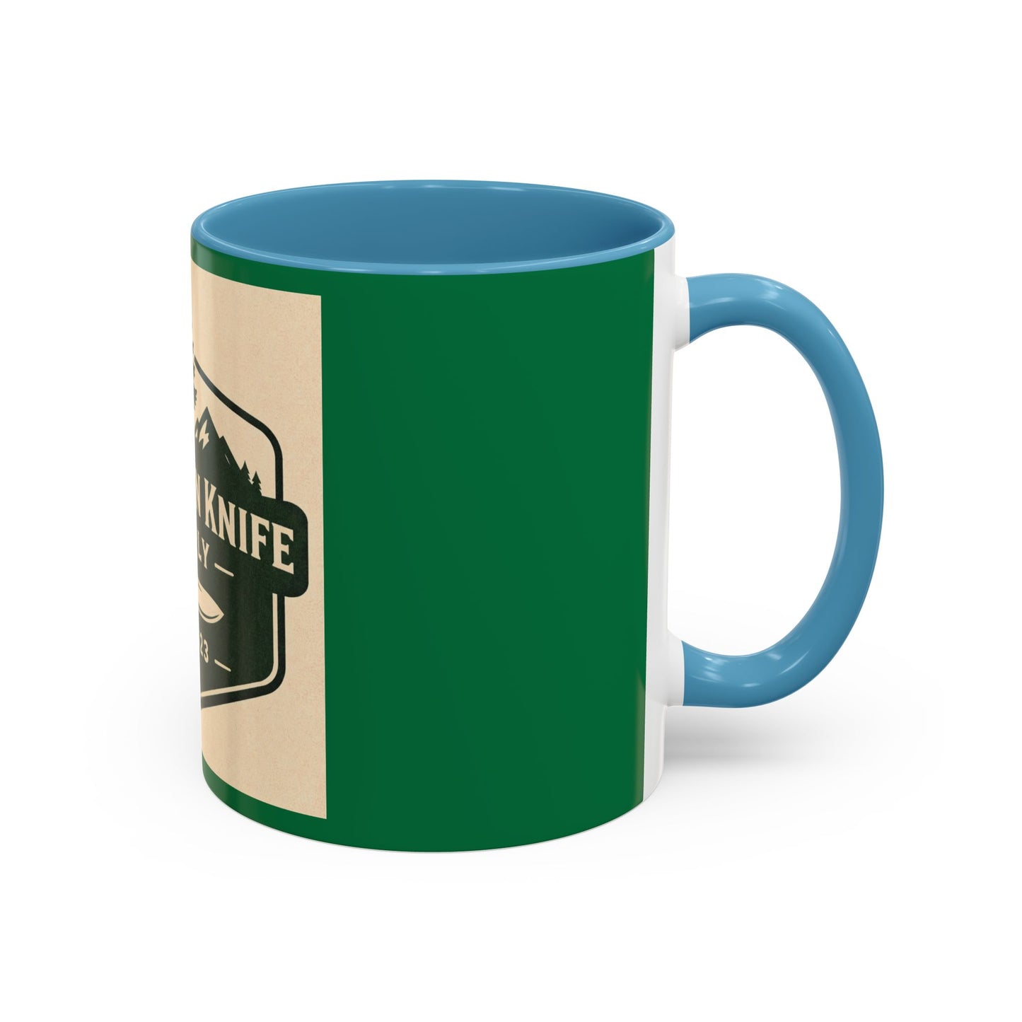 Evergreen Knife Supply Coffee Mug — Rustic Outdoor Camper 11/15oz Accent Mug