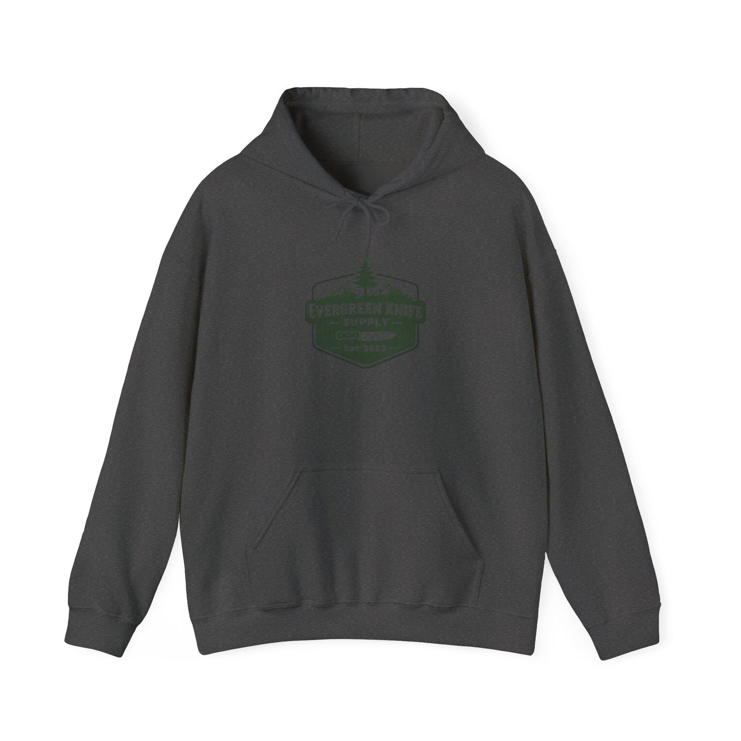 Evergreen Knife Supply Hoodie – Outdoor Camping Logo Sweatshirt