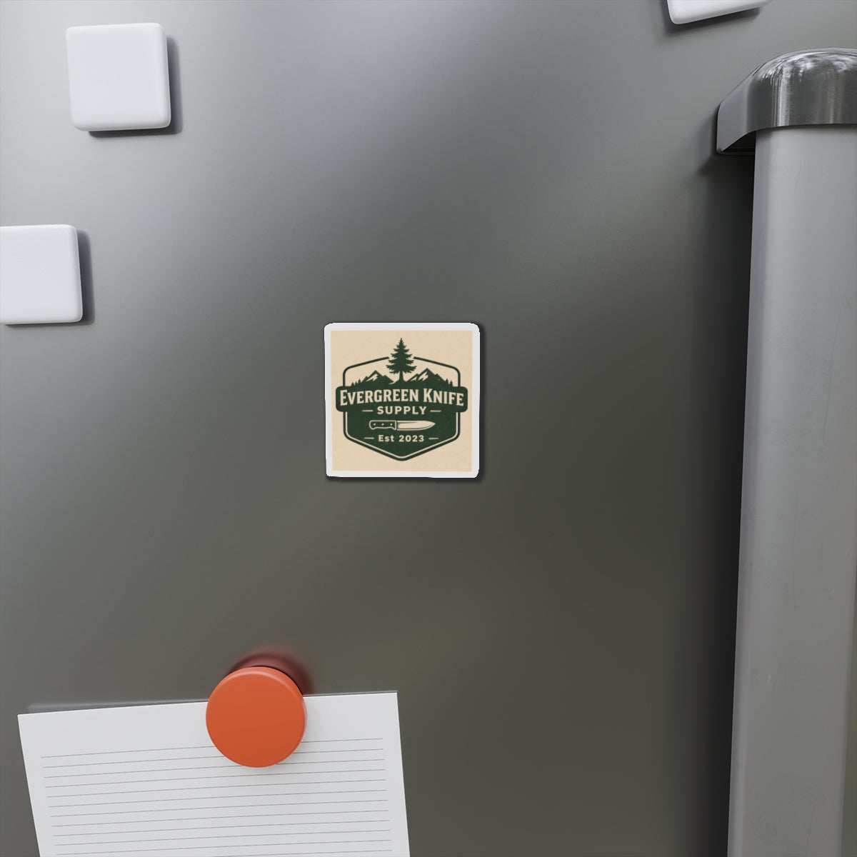 Evergreen Knife Supply Die-Cut Magnet — Outdoor Knife Logo Sticker (Est. 2023)