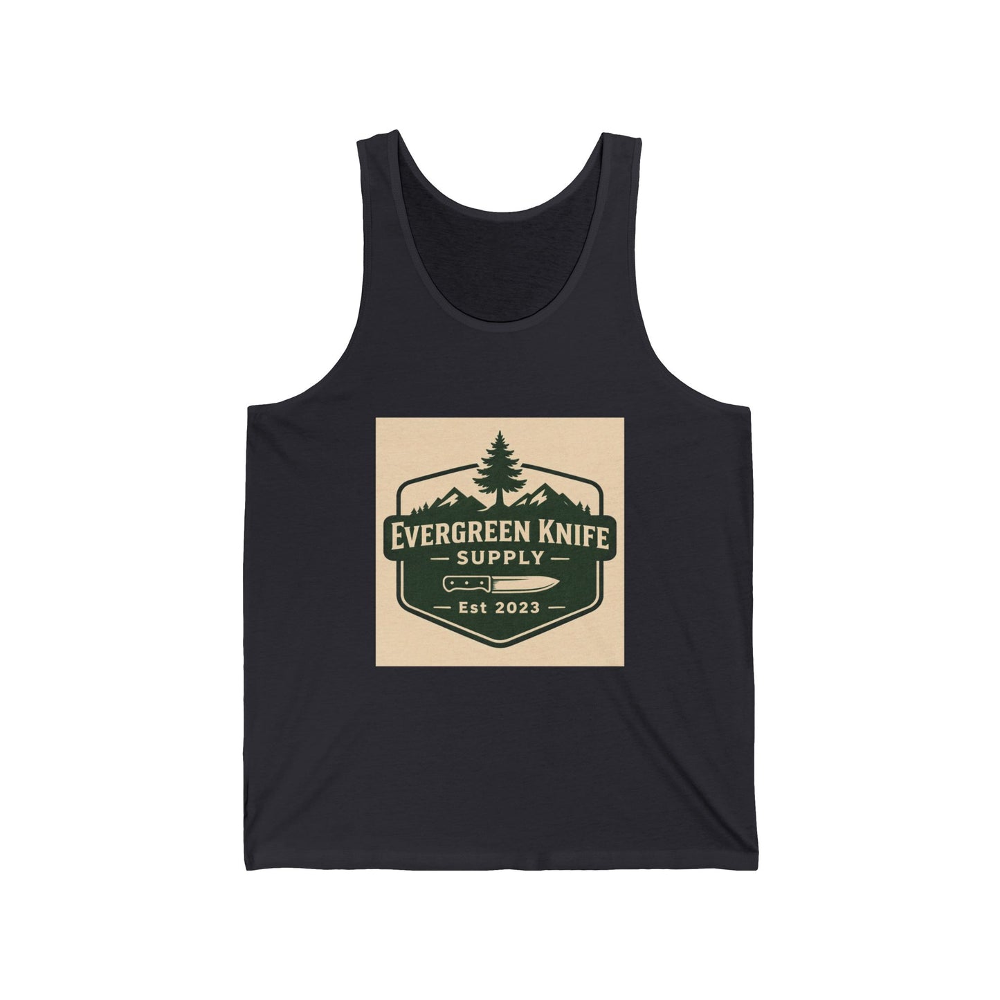 Evergreen Knife Supply Tank Top — Outdoor Camping Logo Vest