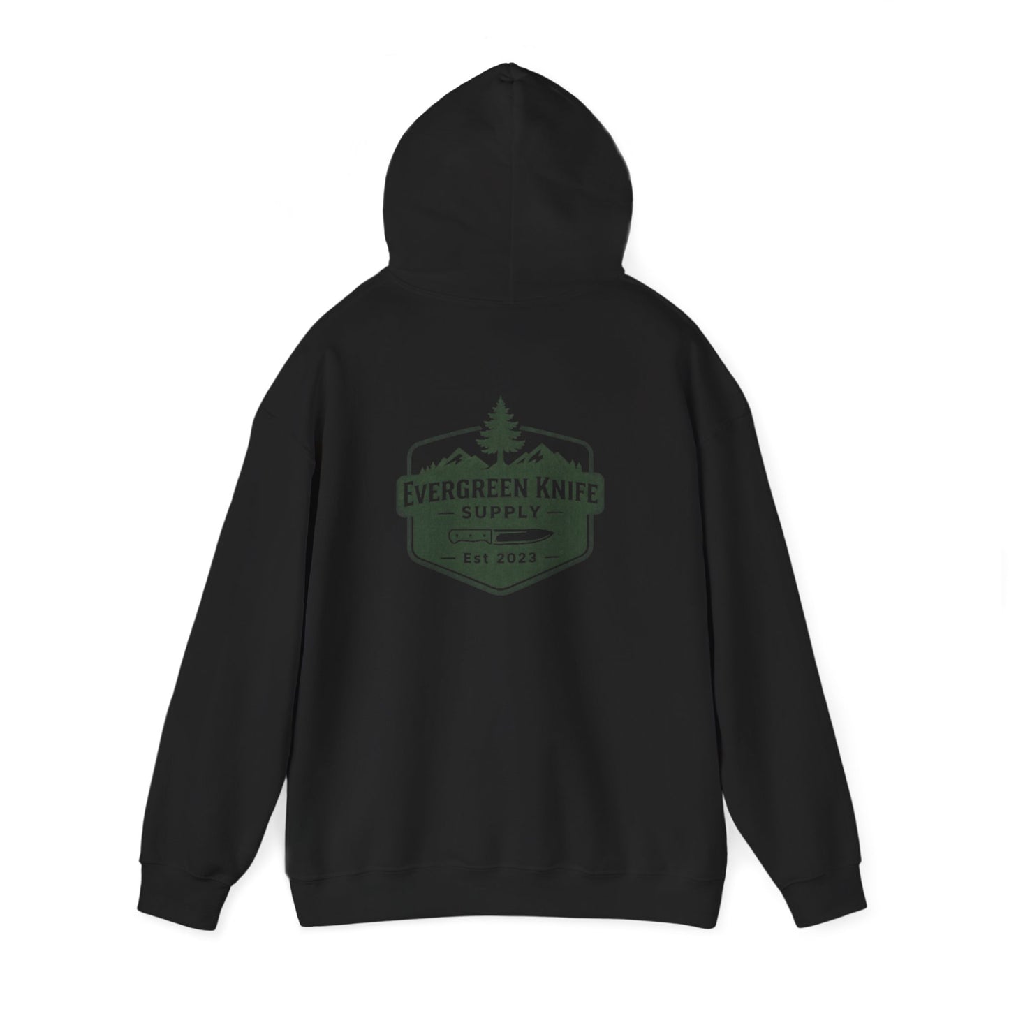 Evergreen Knife Supply Hoodie – Outdoor Camping Logo Sweatshirt