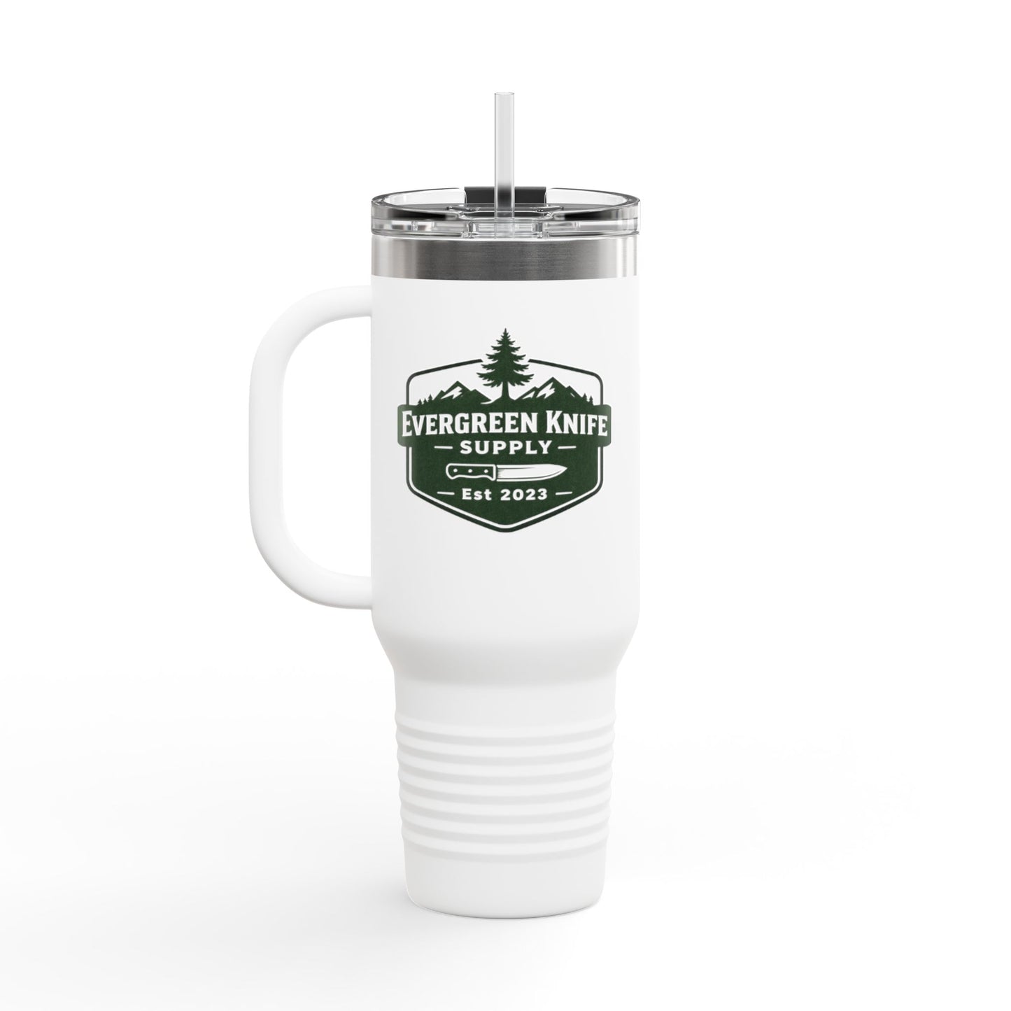 Evergreen Knife Supply 40oz Insulated Travel Mug - Outdoor Camping Tumbler