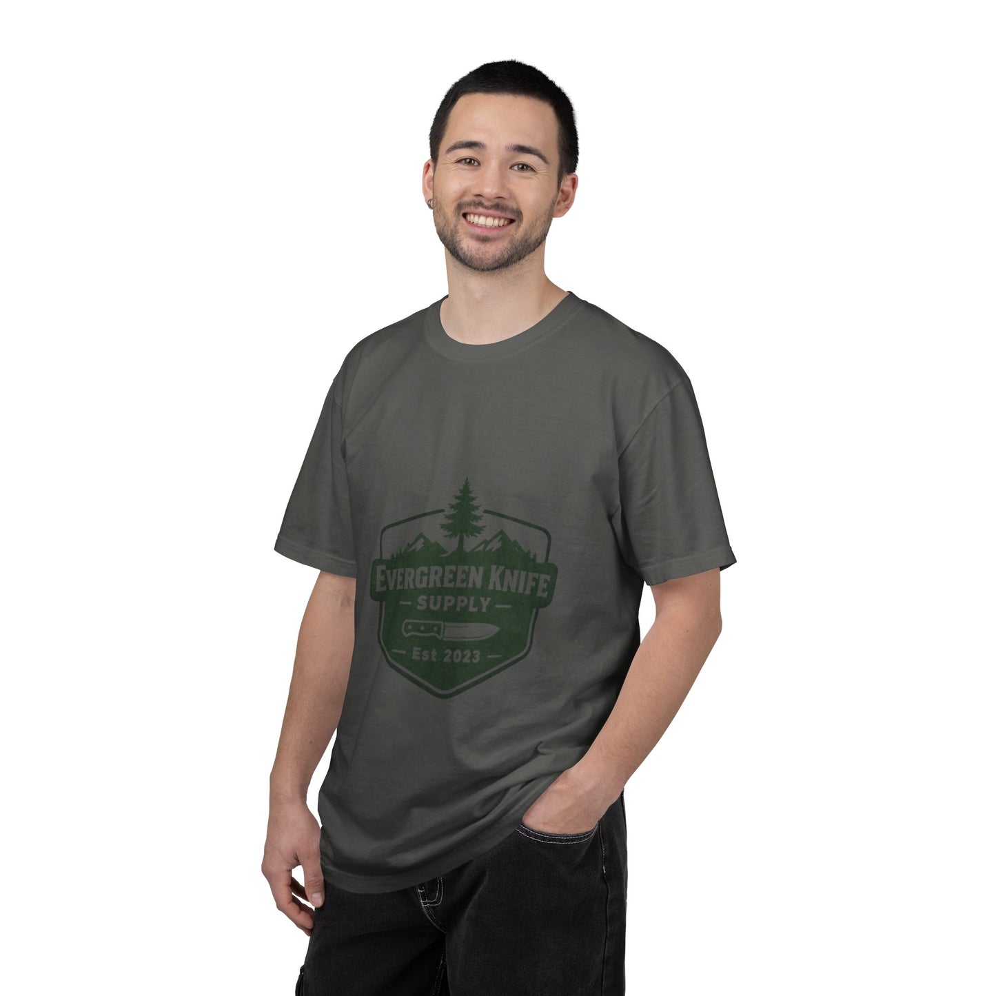 Evergreen Knife Supply T-Shirt — Outdoor Camping Logo Tee