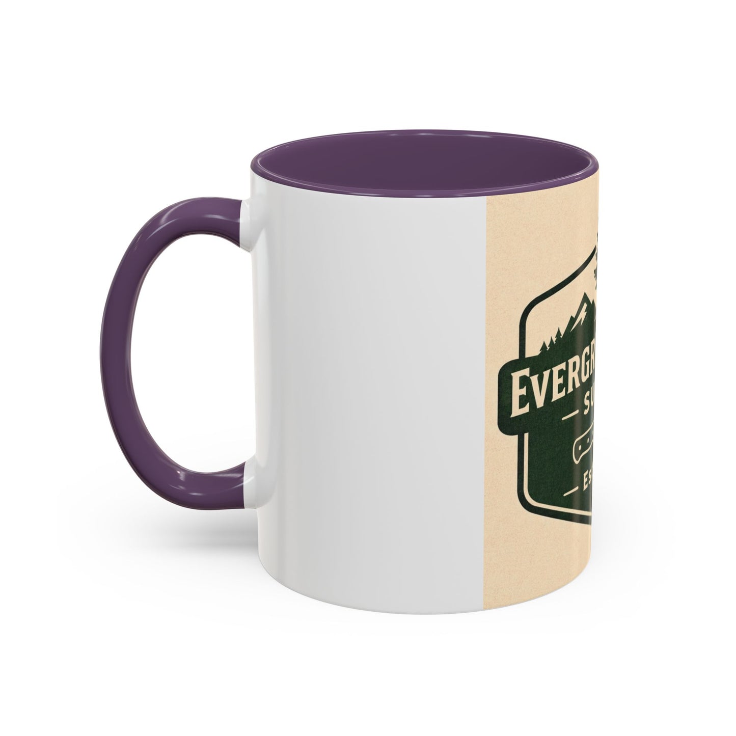Evergreen Knife Supply Coffee Mug — Rustic Outdoor Logo Accent Mug
