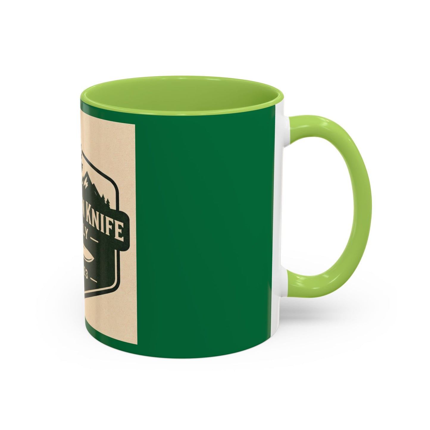 Evergreen Knife Supply Coffee Mug — Rustic Outdoor Camper 11/15oz Accent Mug