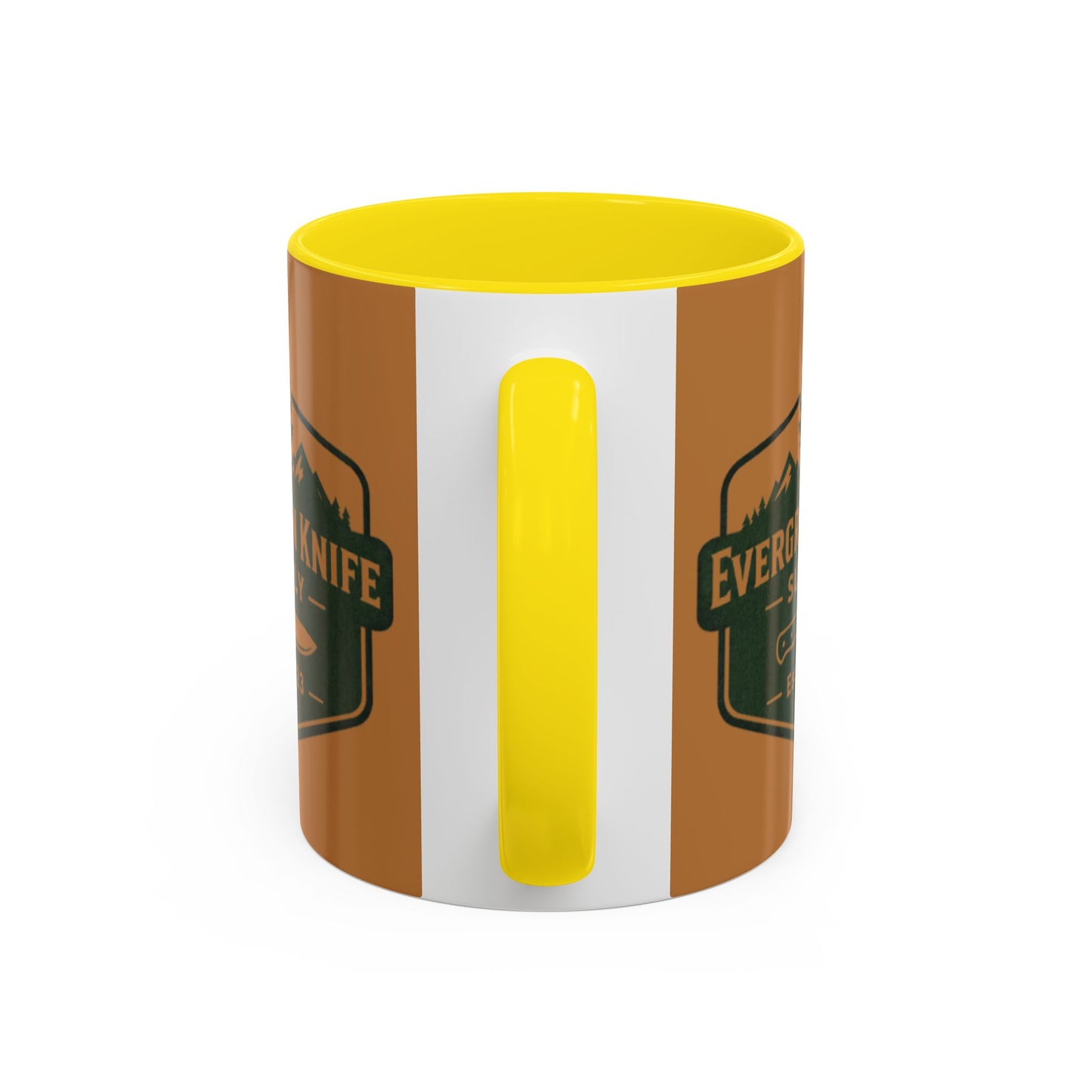 Evergreen Knife Supply Coffee Mug — Rustic Outdoor Logo Accent Mug