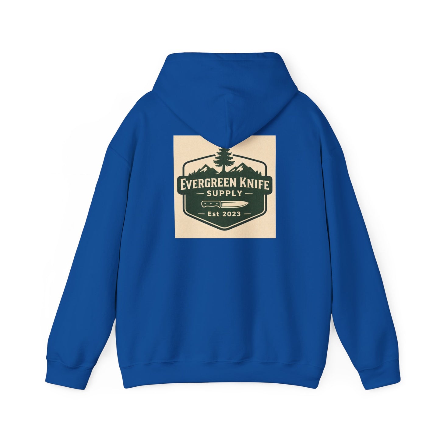 Evergreen Knife Supply Hoodie – Outdoor Camping Logo Sweatshirt