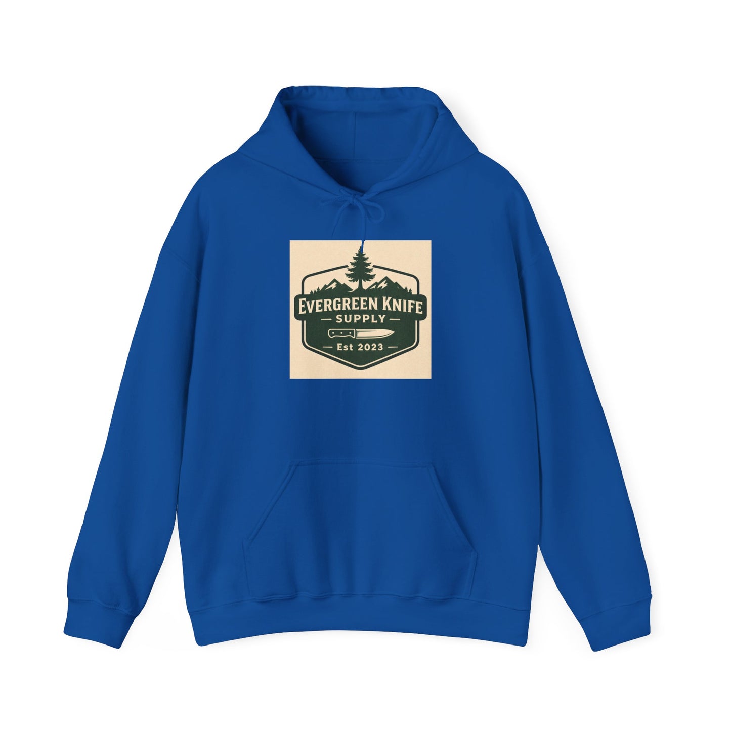 Evergreen Knife Supply Hoodie – Outdoor Camping Logo Sweatshirt