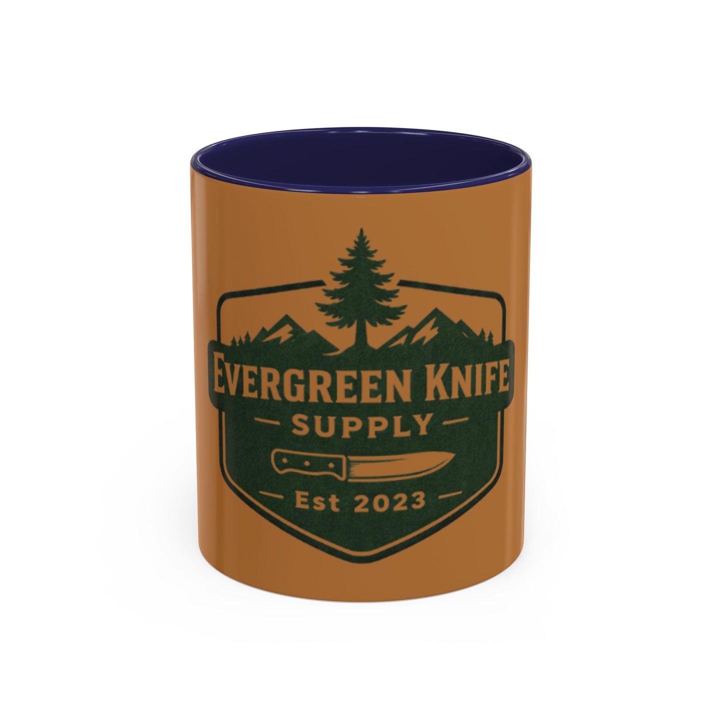 Evergreen Knife Supply Coffee Mug — Rustic Outdoor Camper 11/15oz Accent Mug