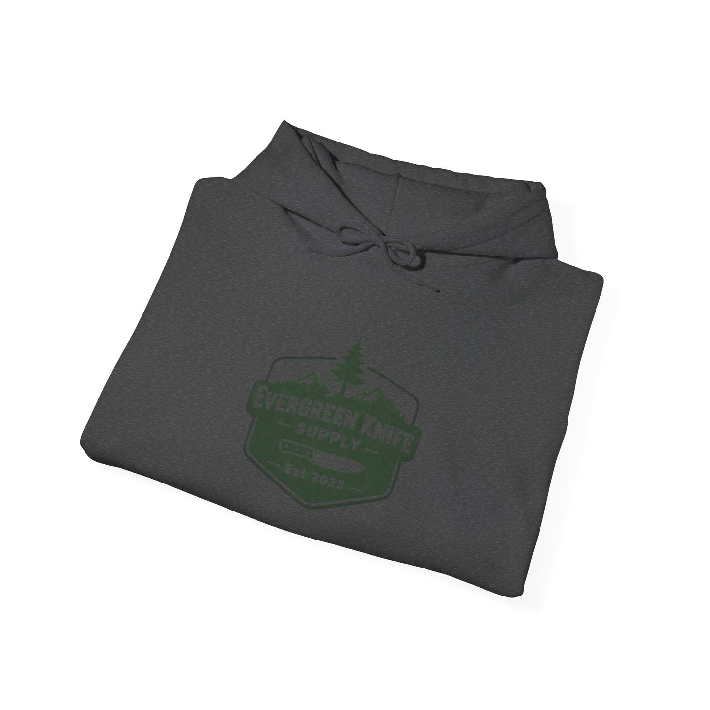 Evergreen Knife Supply Hoodie – Outdoor Camping Logo Sweatshirt