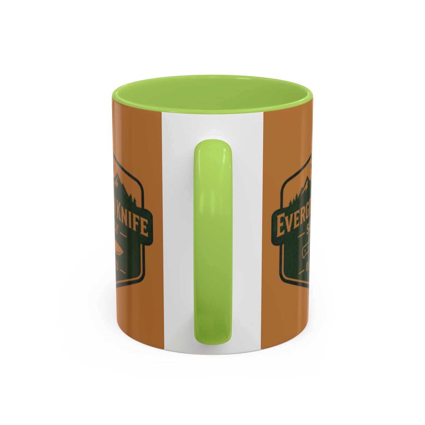 Evergreen Knife Supply Coffee Mug — Rustic Outdoor Logo Accent Mug