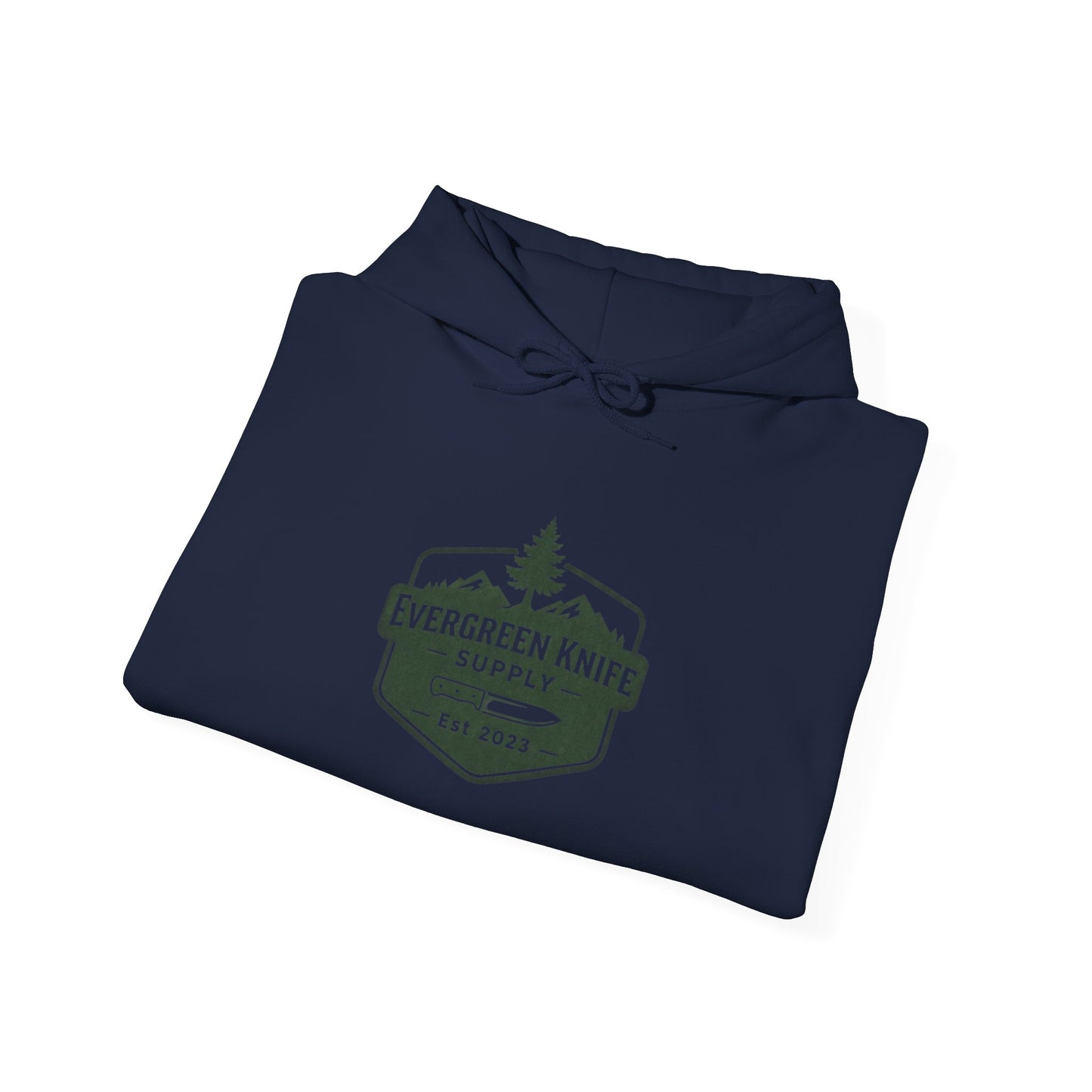 Evergreen Knife Supply Hoodie – Outdoor Camping Logo Sweatshirt