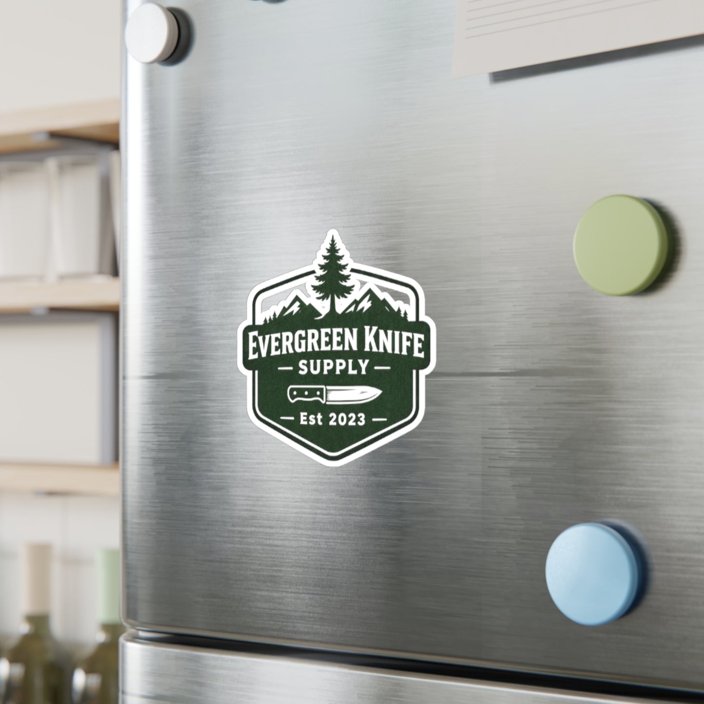 Evergreen Knife Supply Vinyl Sticker — Outdoor Knife Logo Decal (Kiss-Cut)