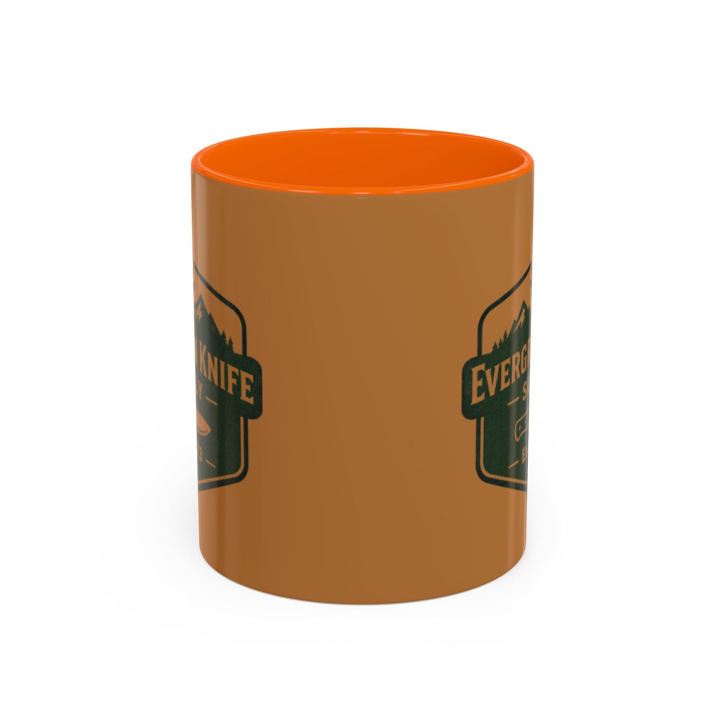 Evergreen Knife Supply Coffee Mug — Rustic Outdoor Logo Accent Mug