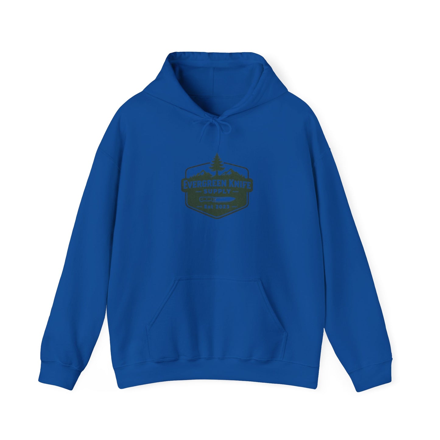 Evergreen Knife Supply Hoodie – Outdoor Camping Logo Sweatshirt