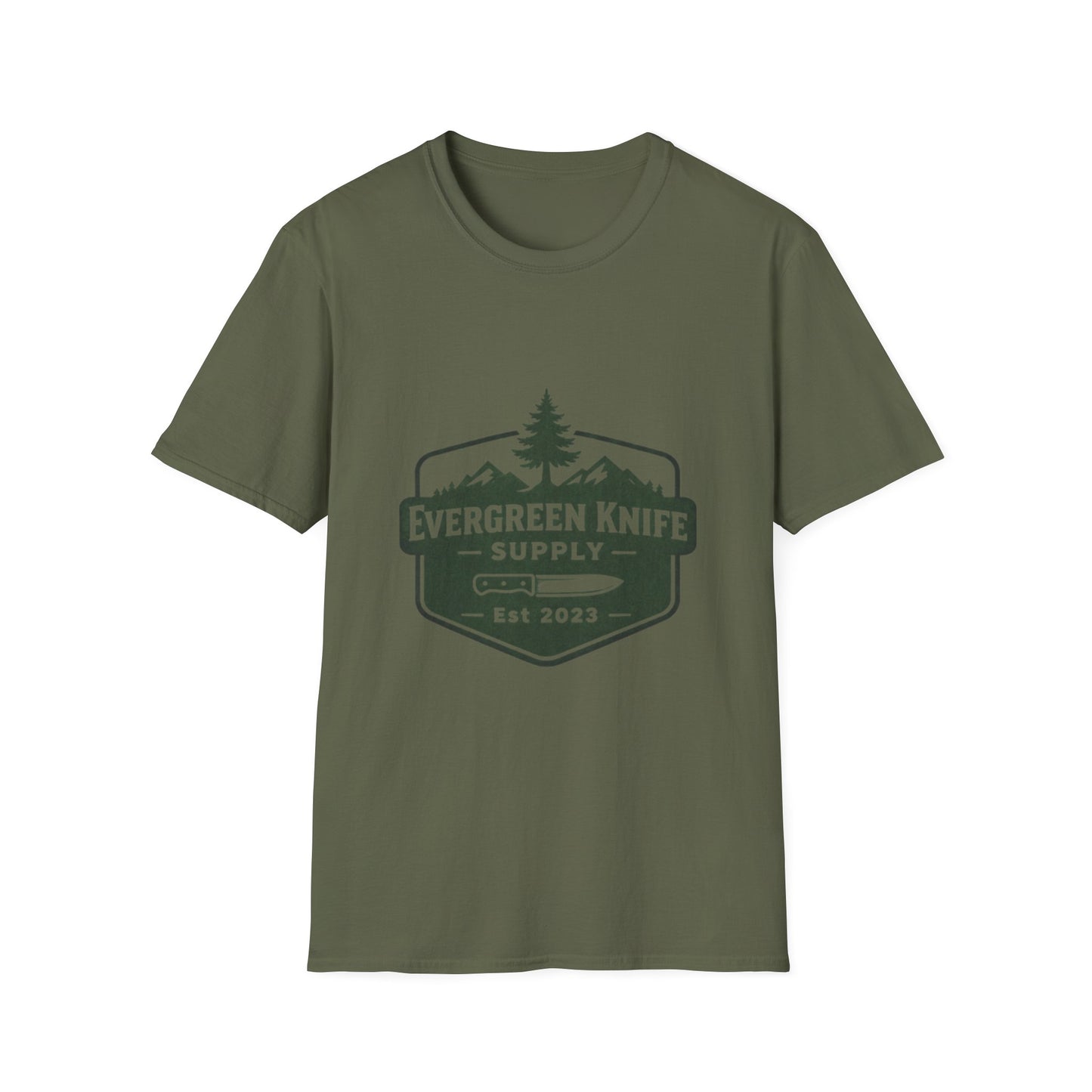 Evergreen Knife Supply Logo T-Shirt — Outdoor Camping Gear Tee